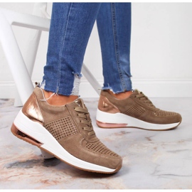 Ženske bež cipele na klin Jezzi 2