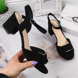 Crne sandale Sergio Leone na stupu crno 1