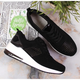 Ženske crne cipele na klin Jezzi crna 1