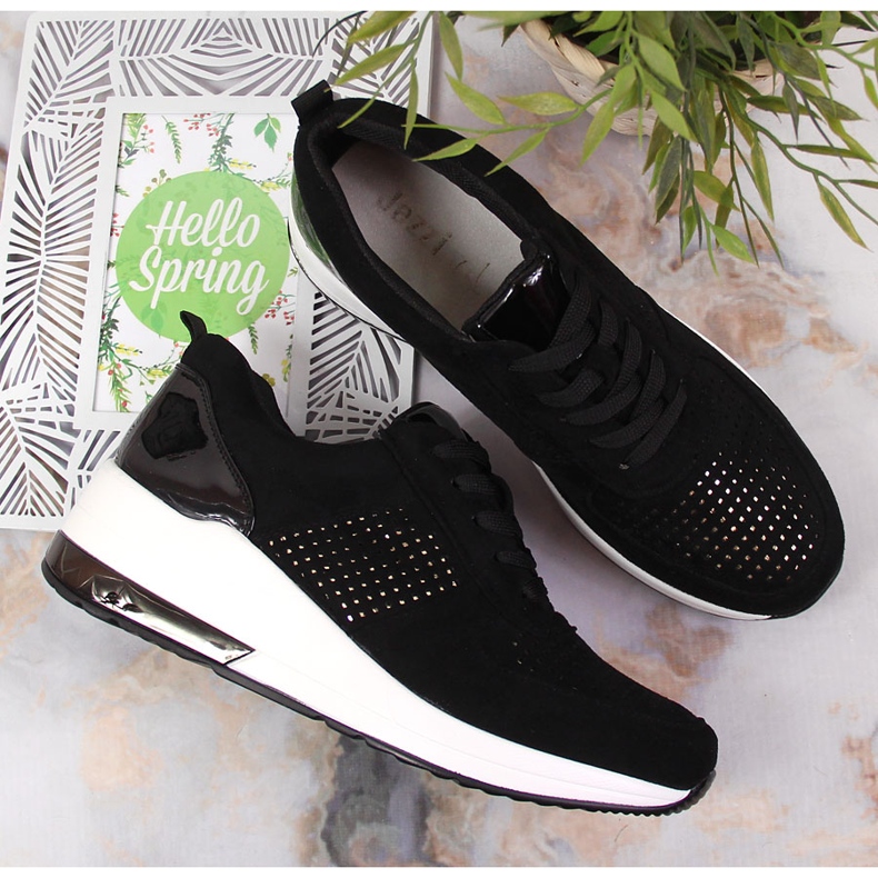 Ženske crne cipele na klin Jezzi crna 1