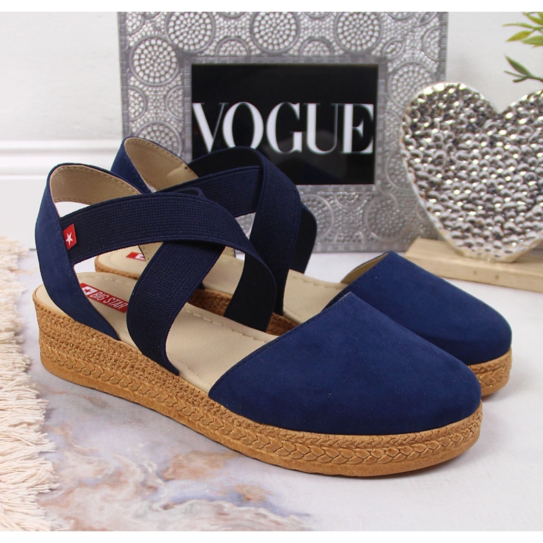 Big Star Ženske tamnoplave sandale s gumicama JJ276037 tamnoplava 2