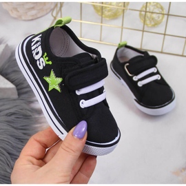 Crne Atletico dječačke tenisice na čičak crno 1