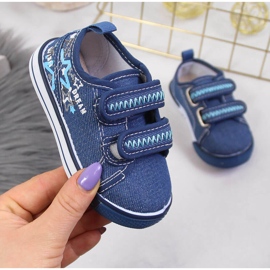 Atletico plave muške tenisice na čičak tamnoplava plava 1