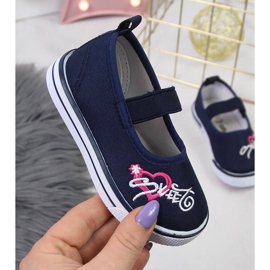 Balerinke za djevojčice s elastičnom Atletico tamnoplavom plava 1