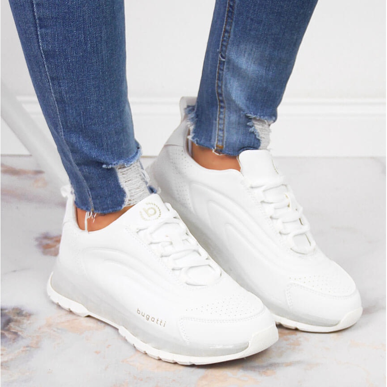 Bijele ženske sportske cipele Bugatti JJ253094 bijela 2