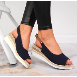 Ženske tamnoplave sandale Big Star JJ276046 mornarsko plava 1