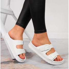 S.Barski Ženske gumene papuče s kopčama bijele S. Barski bijela 1