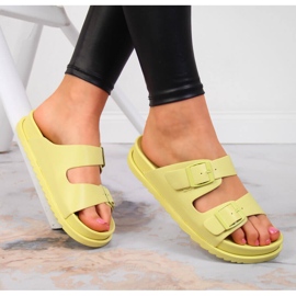 S.Barski Žute ženske gumene papuče s kopčama žute S. Barski žuta boja 1