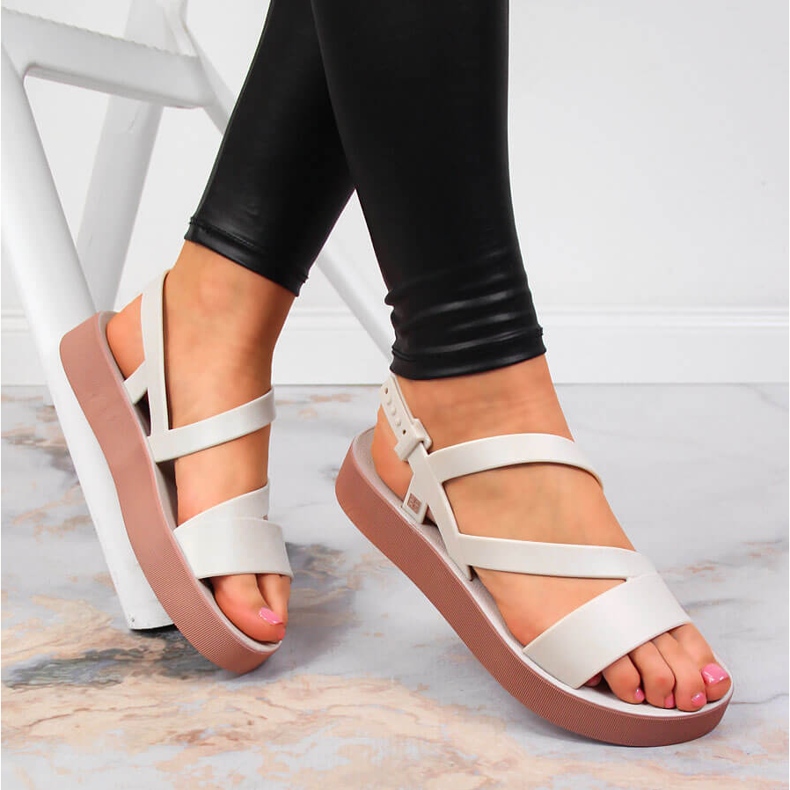 Ženske gumene krem ​​sandale Zaxy JJ285053 bež višebojan 1