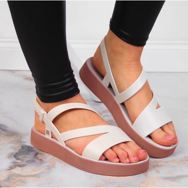 Ženske gumene krem ​​sandale Zaxy JJ285053 bež višebojan 2