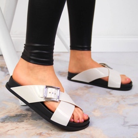 Ženske papuče meliski krem ​​Zaxy JJ285057 bež raznobojna 2