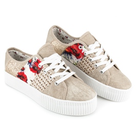 Kylie Ženske tenisice na platformu smeđa 1