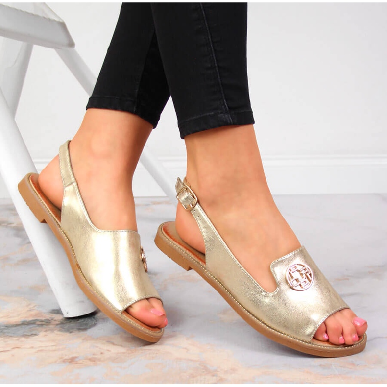 Ženske sandale sa zlatnim Filippo ukrasom zlatna 1