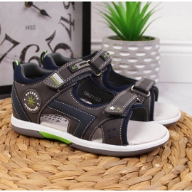 American Club sive čičak sandale za dječake siva 2