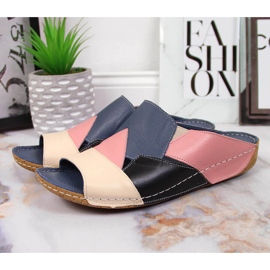 Udobne ženske papuče u boji Artiker kože raznobojna 2