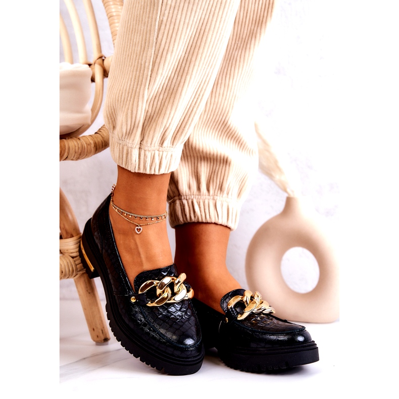 PA2 Ženske mokasinke Kožne mokasinke Crne Mollie crna 1