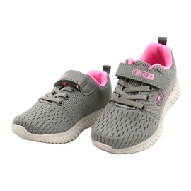 NEWS Dječje sportske cipele za čičak 22Z23-4843-M Grey-Pink ružičasta 4