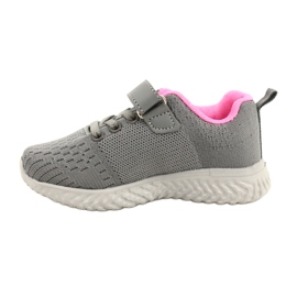 NEWS Dječje sportske cipele za čičak 22Z23-4843-M Grey-Pink ružičasta 3