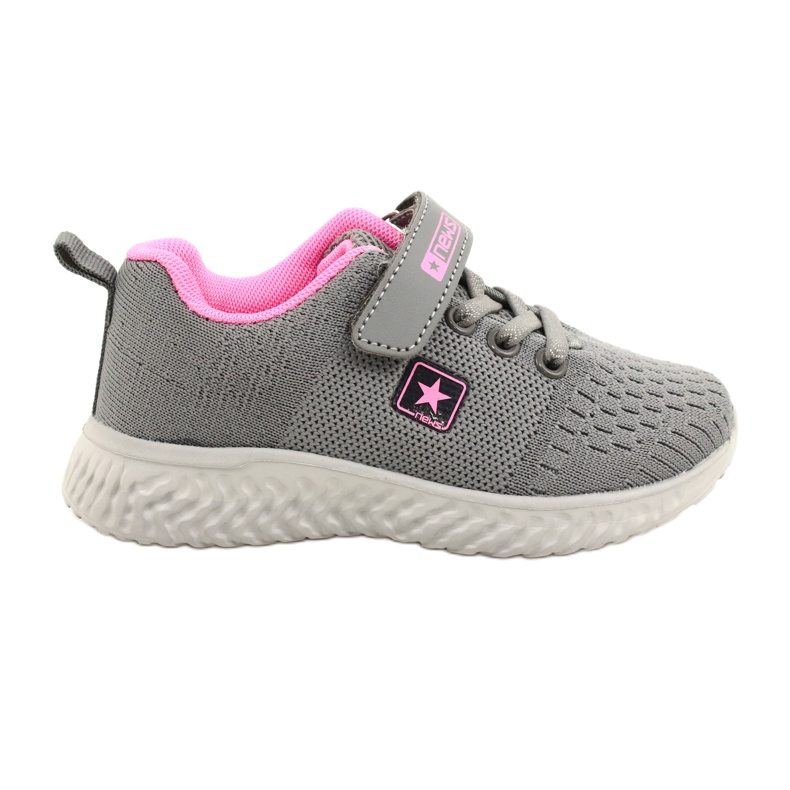 NEWS Dječje sportske cipele za čičak 22Z23-4843-M Grey-Pink ružičasta 2