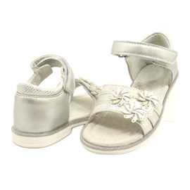 Evento Djevojke sandale s cvijećem 22Z23-4792 Silver srebro 5