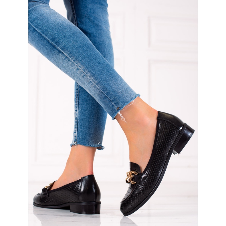 W. Potocki Elegantne Potocki mokasine crno 1