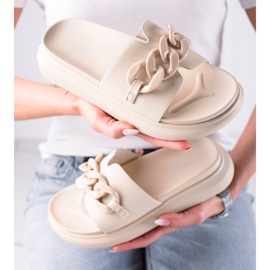 Modne LA.FI bež papuče 1