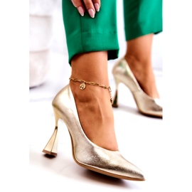 Lewski Shoes Modne kožne cipele Lewski cipele 3181 Golden zlatni 4