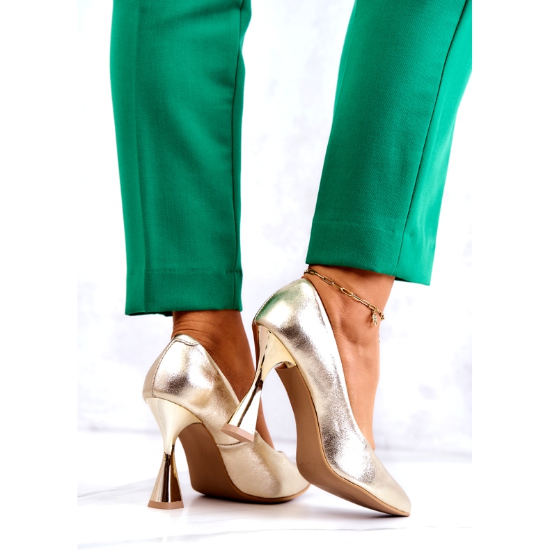 Lewski Shoes Modne kožne cipele Lewski cipele 3181 Golden zlatni 2