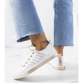 Tuuri ženske bijele i zlatne tenisice bijela 1