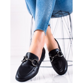 Lovery Klasične mokasine s ornamentom crno 2