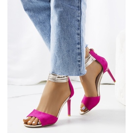 Ružičaste Vasquez sandale na visoku petu ružičasta 1