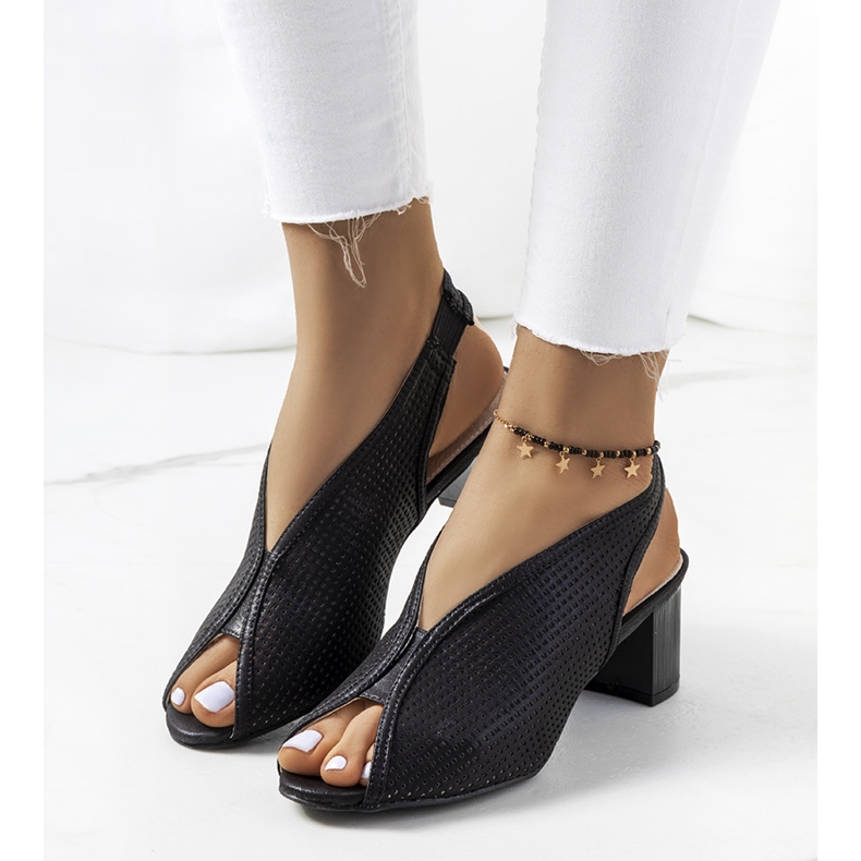 Black Rush ažurne sandale crna 1