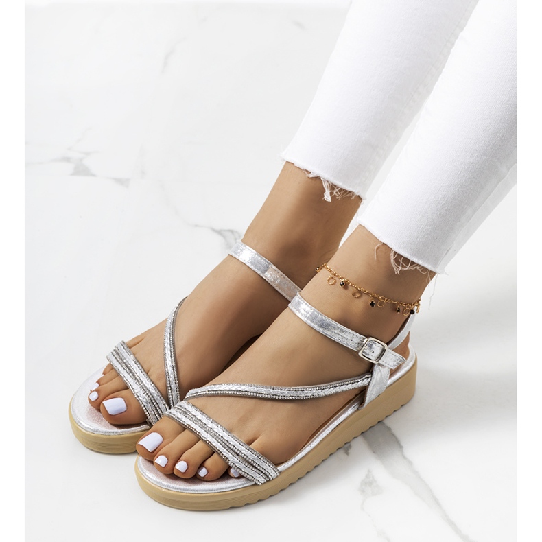 Ray ženske srebrne sandale srebro 1