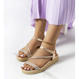 Ženske sandale Ray zlatne boje zlatna 1