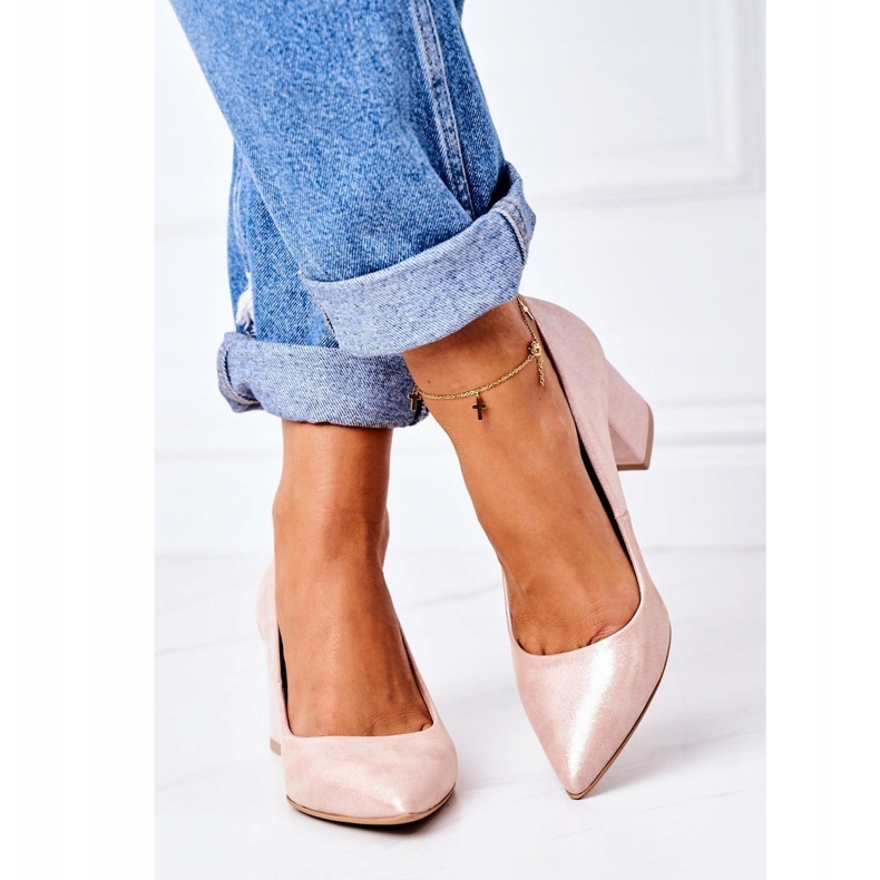 Lewski Shoes Satenske crpke s cipelama životinjskog uzorka Lewski cipele 2801 Ružičasta 1