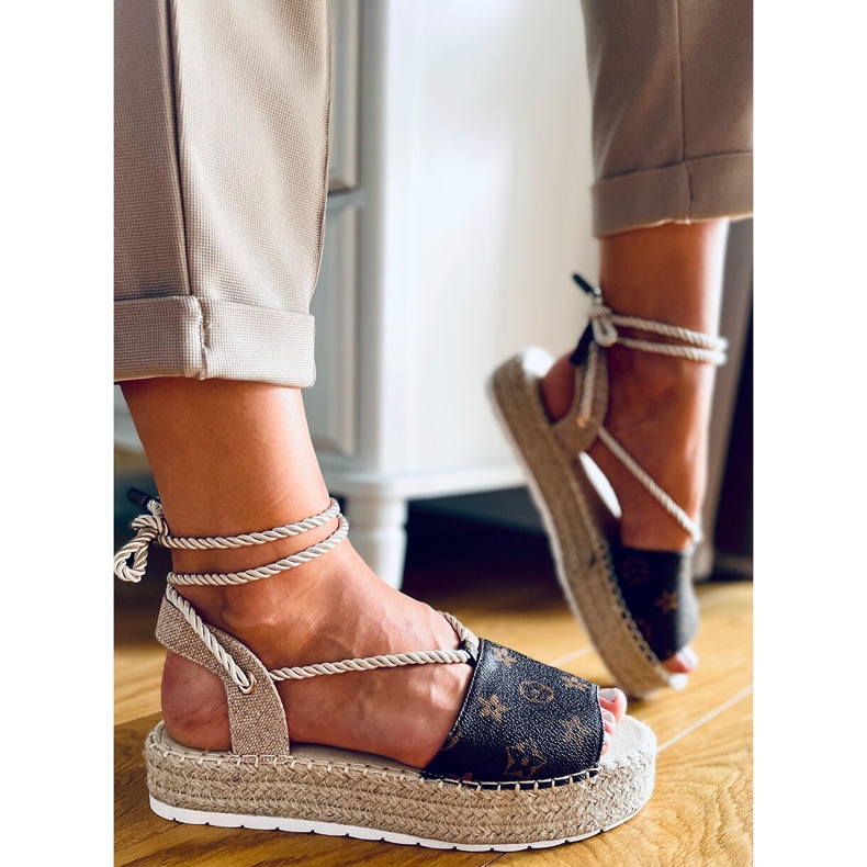 Espadrile ženske sandale Adeline Camel bež smeđa 2