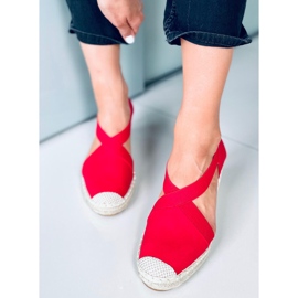 Espadrile sandale na klin Dolor Red crvena 1