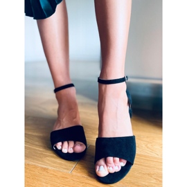 Ursula Crne sandale na visoku petu crna 1