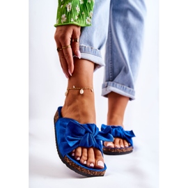 PS1 Tamnoplave papuče Wendy Cork s potplatom plava 1