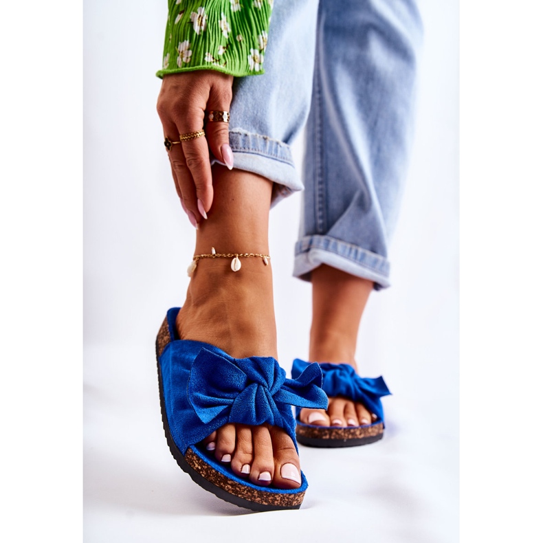 PS1 Tamnoplave papuče Wendy Cork s potplatom plava 1