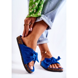 PS1 Tamnoplave papuče Wendy Cork s potplatom plava 2