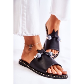 Vinceza Ženske klasične papuče s petljom crne Cassia crno 1