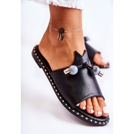 Vinceza Ženske klasične papuče s petljom crne Cassia crno 2