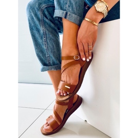 Ženske sandale Leaf Camel smeđa 2