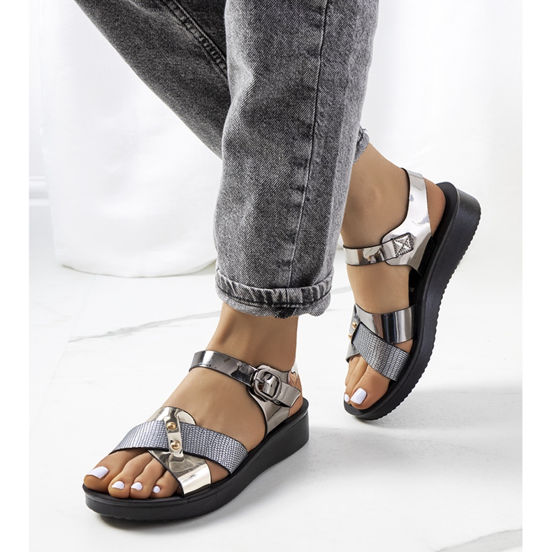 Crne Tulia ženske sandale crno 1