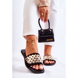 S.Barski Ženske kožne papuče na ravnu petu crne Hollis crno 1