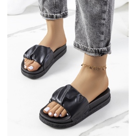 Crne papuče na platformi Baldwin crna 1