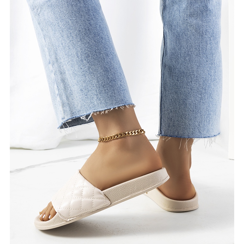 Kate bež prošivene papuče 2