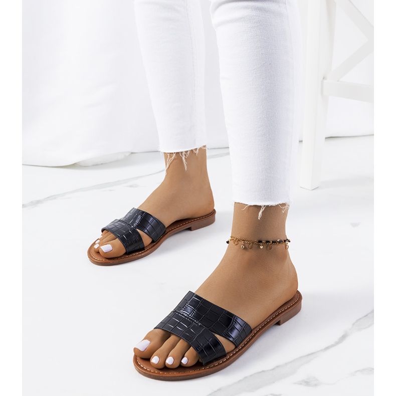 Miline elegantne crne papuče crno 1