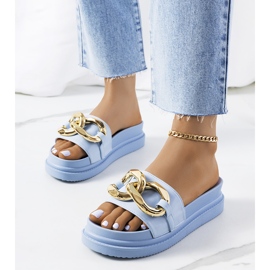 Plave papuče na platformi Berloz plava 1